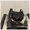 Retro Einfarbig PU-Leder Schultertasche Damen Mode Handtasche Lässige Geldbörse