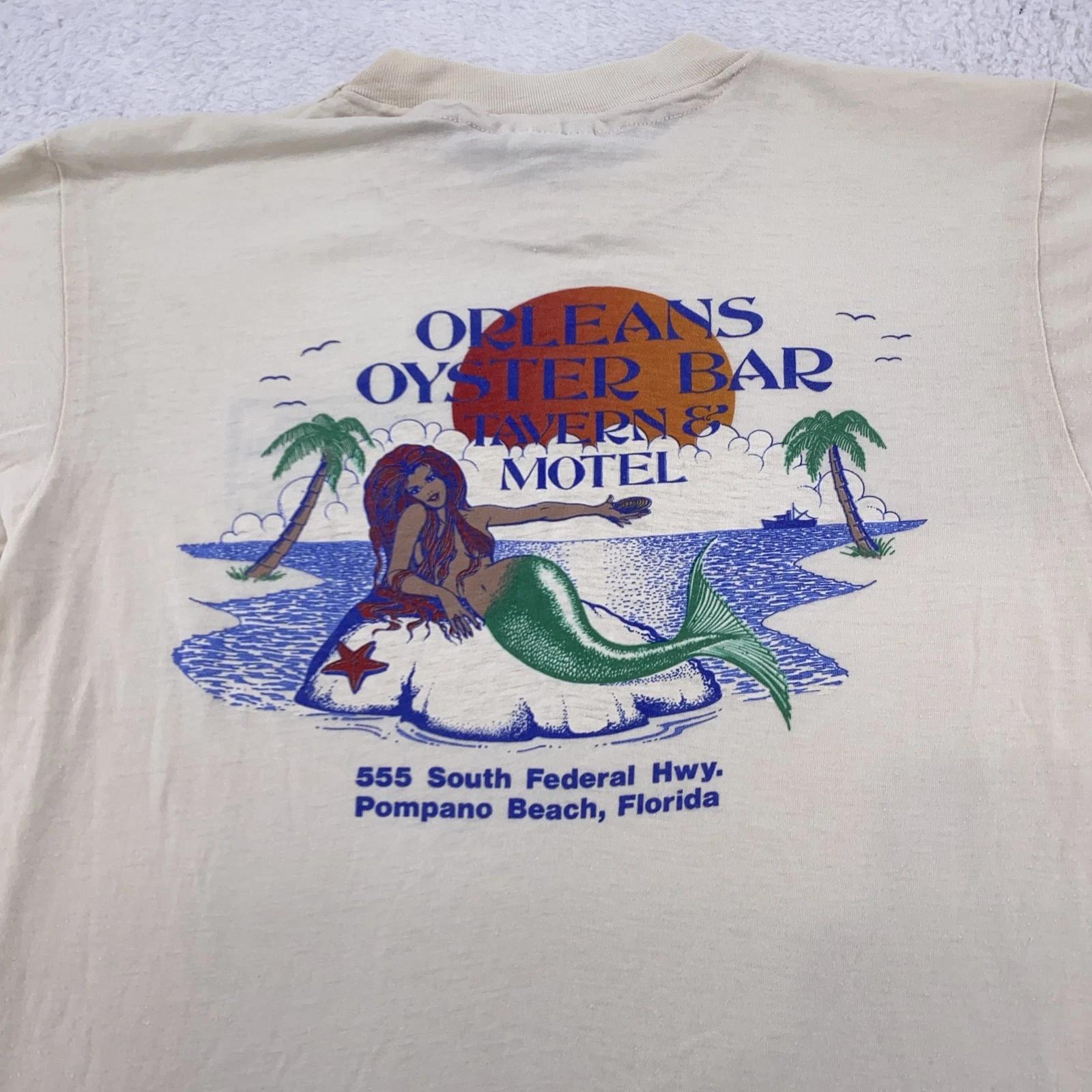 

Винтажная мужская футболка Orleans Oyster Bar XS/S Mermaid Tavern Флорида 80-е 4XL