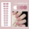 24pcs/set Pearl Glitter Fake Nail Strips Nail Stickers DIY Finished Wearable Manicure