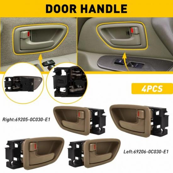 

4x ide Left &Right Handles Door for Toyota Avalon Sequoia Tundra Pickup Beige