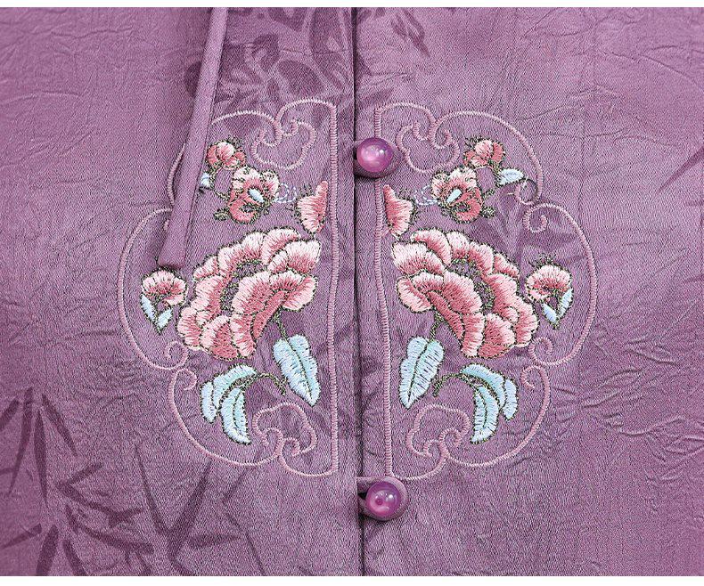 Grandma's Summer Two-Piece Short-Sleeved Cardigan Suit for Elderly Women