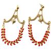 Les Trésors De Lily [P1906] - Artisanal Earrings 'Azuni' Golden Red (handmade)