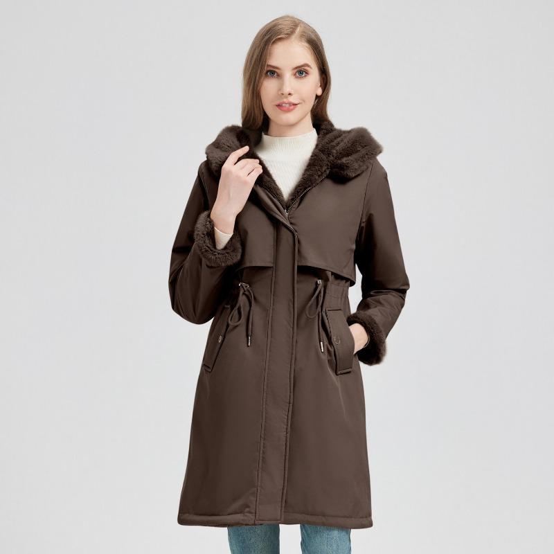 One-Wear Three-Wear Parker Cotton Jacket Women's New Removable Liner Korean Style Slimming Mid-Length Reversible Waist Jacket