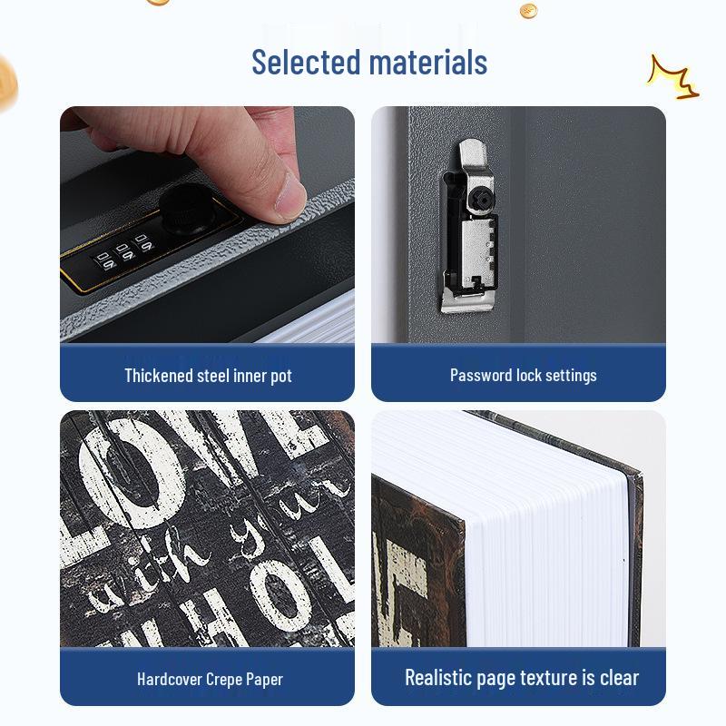 Stilvolle Münzbank aus Eisen mit Zahlenschloss für Zuhause