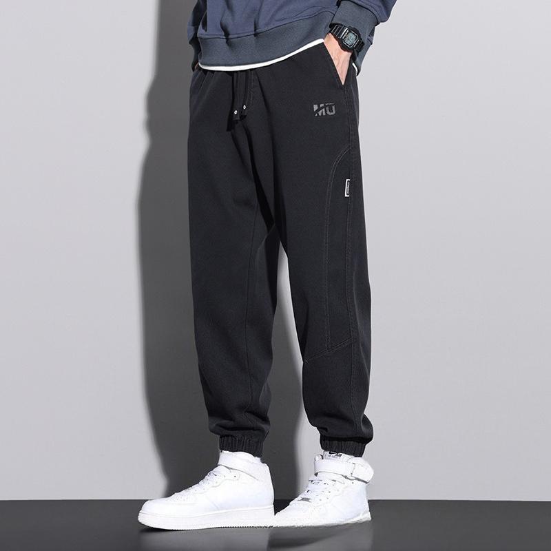 New Loose Sports Casual Pants Thin Comfortable Yoga Pants Slimming Mid-waist Fitness Pants Nine-point Men