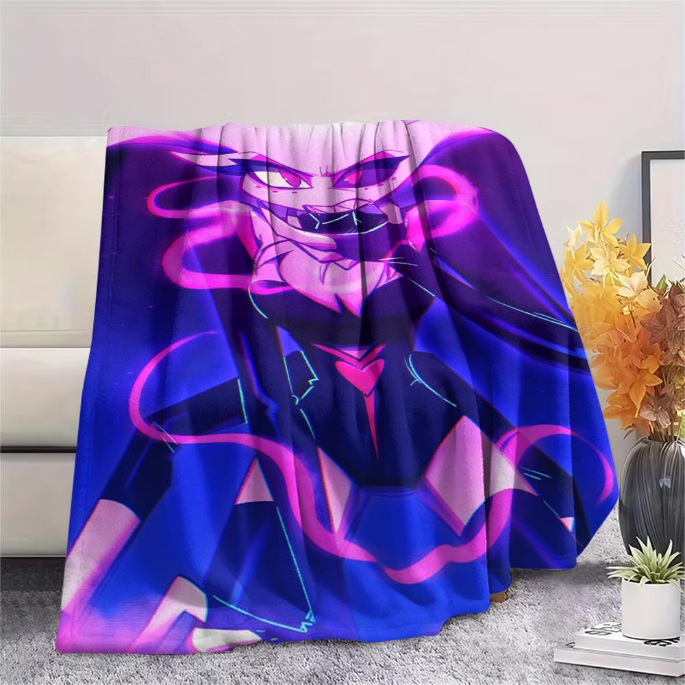 1Pc Angel Anime Print Flannel Blanket, High Quality Comfortable for All Seasons, Home Decor, Warmth and Comfort, Perfect for Christmas Gifts 05