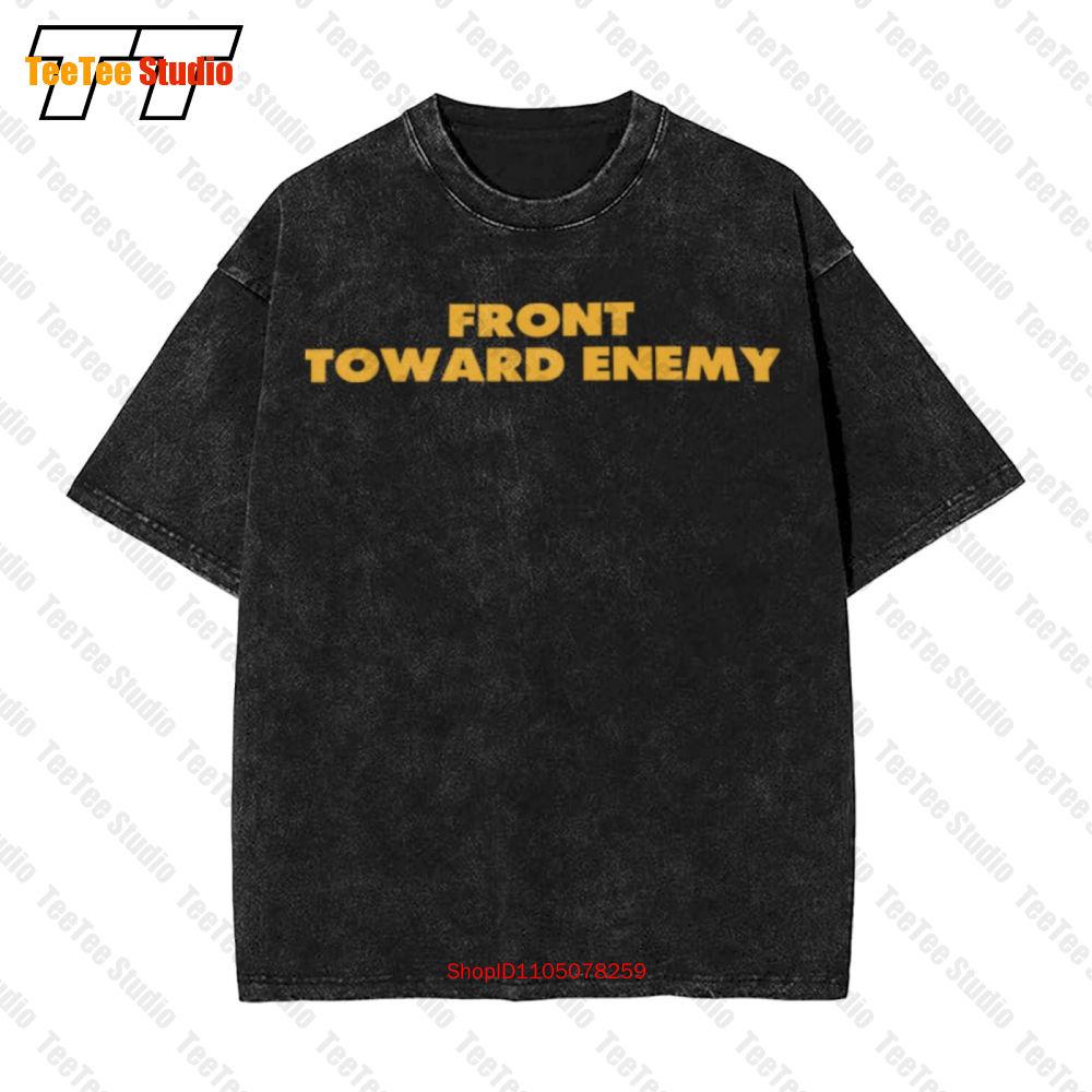 Front Toward Enemy Army Flag Vintage Oversized TShirt VQ S