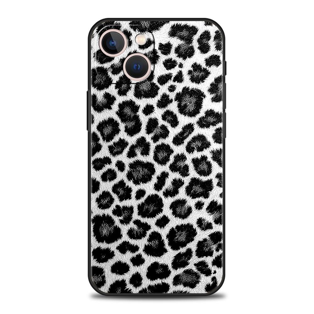 Luxury TPU Phone Case For iPhone 17 Air 16E 16 11 15 14 Pro MAX 12 13 7 8 Plus X XR XS SE 2022 Cover Fashion Tiger Leopard Print