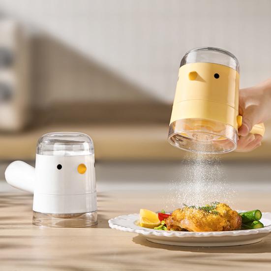 Quantitative Salt Tank Bird-Shaped Condiment Bottle Transparent Cap Salt Dispenser One Press 0.5g Output Low-salt Dispenser for Kitchen