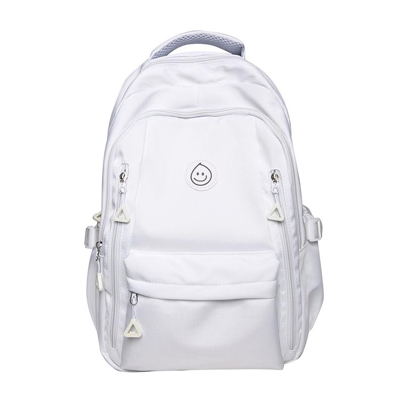 

Школьная сумка Женский студенческий рюкзак Простой школьный рюкзак в студенческом стиле 31x14x44cm белый