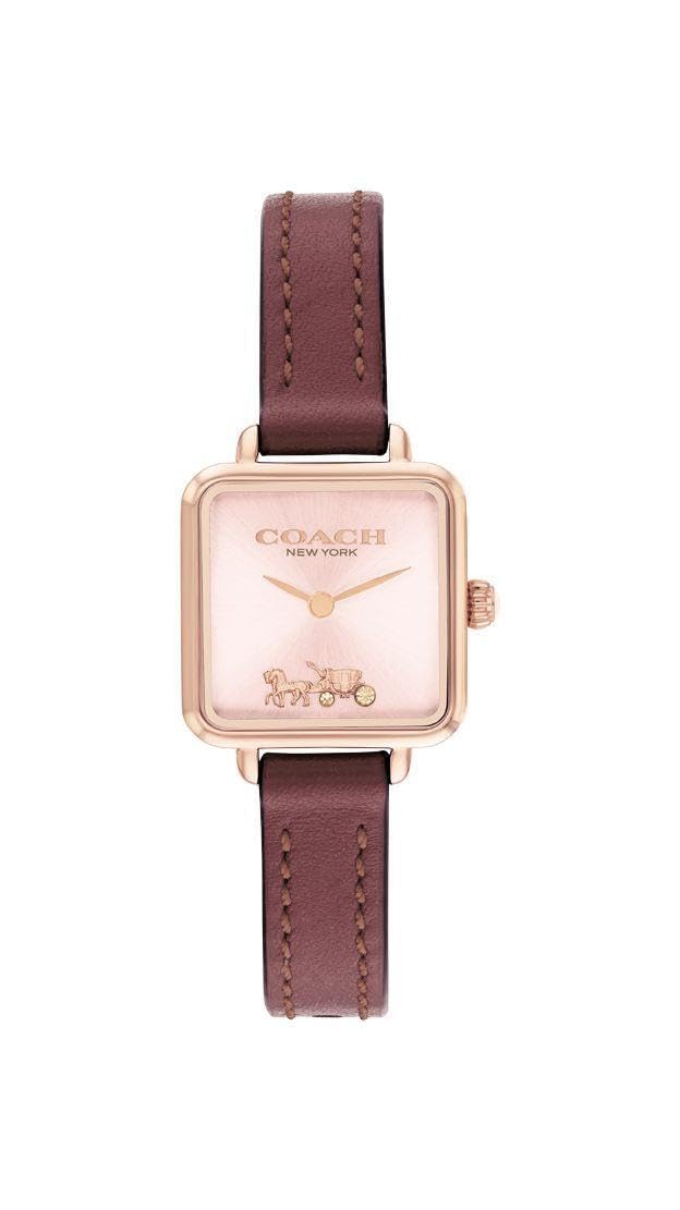 

Watch CASS Square Pink Wine Red Leather Leather Strap 14504229 [Coach] Women s [Item]