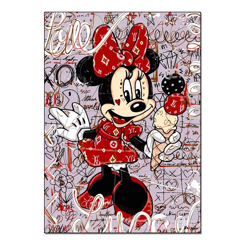 5D DIY Color Mickey Diamond Painting Kit Tidal Graffiti Cross Stitch Handmade Diamond Mosaic Embroidery Art Gift