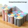 Grain Storage Box Food Grade Transparent Good Sealing Effect Large Capacity Detachable Save Space Heat-Resistant Cereal Storage Container Airtight