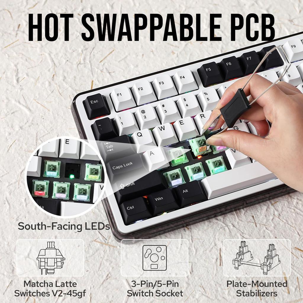 [KiiBOOM] Breeze 75 Bezdrátová mechanická klávesnice – Klávesnice