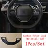 Panneau de Cadre de Volant de Voiture Couvercle de Garniture de Décoration Pour Peugeot 208 2008 3008 5008 ABS Style Fibre de Carbone Accessoires Intérieurs