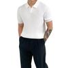 Men's Summer Slim Fit Korean Style Short Sleeve Polo Shirt, Turn-Down Collar, Solid Color, Casual Temperament.