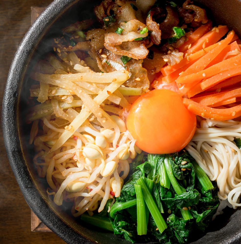 Ishigaki Industry Ishigaki Cast Iron Black 18cm Bibimbap Pot with Base Plate and Handle, Gas/IH Compatible, 1 Person, 3977 (Dimensions: 18cm W x 18cm