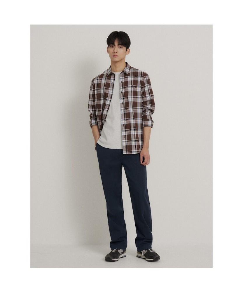 Binpolmen Fatigue Semi-Wide Fit Chino Pants Navy
