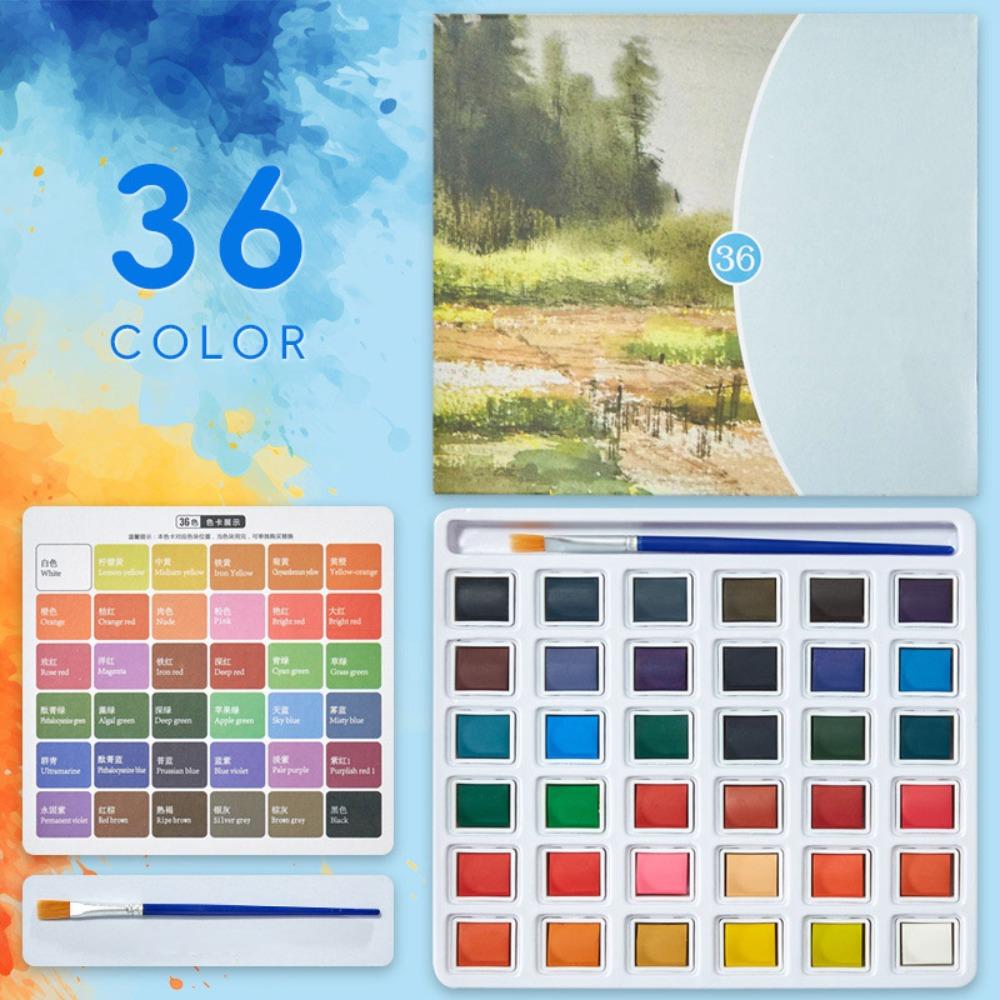 Solid Watercolor Water Color Pigment Kit Portable Artist Watercolor Paint For Students