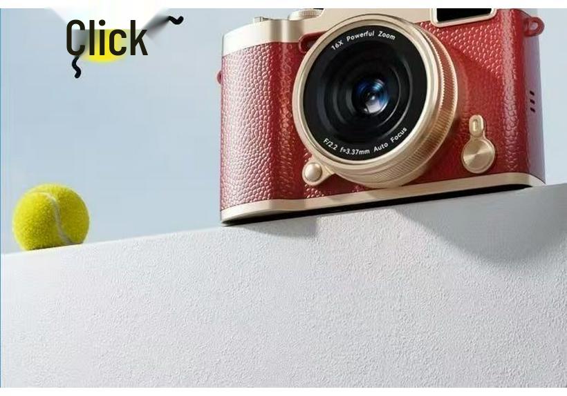 4K Digital Camera with Flip Screen for Selfies, 9600W HD High Pixel Quality