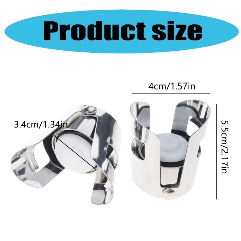 2/4/6/8Pcs Steel Champagnes Stopper With Silicones Vacuum Seal For Airtight Preservations Of Sparkling And Red Wines