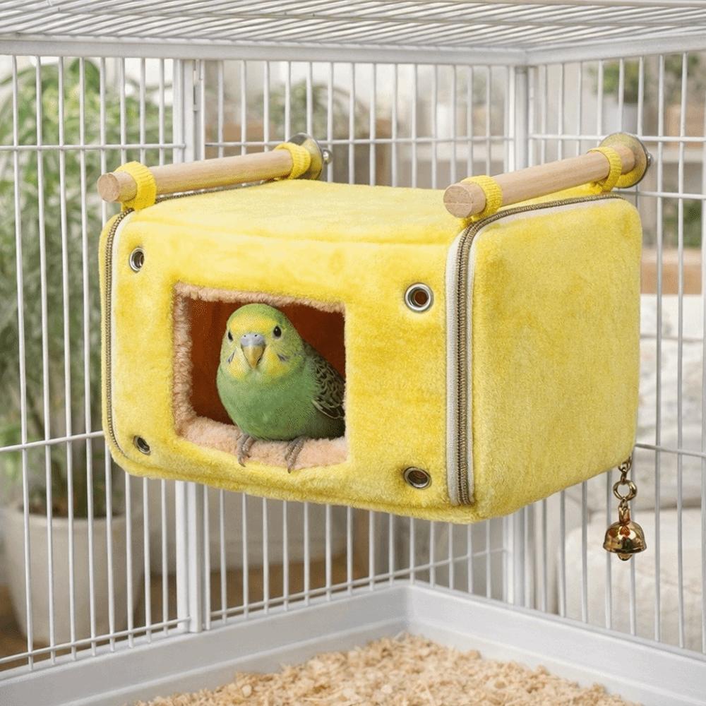 Plush Warm Bird Hanging Nest Thicken Parrot Roosting House Parrot Hammock  for Parrot Hamster
