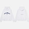 Unisex Oversized Hooded Sweatshirt With Letter Print Cotton Blend Loose Fit Fall Casual Wear