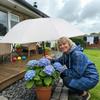 Regenschirme für Außenpflanzen Faltbarer Sonnenschirm mit UV-Schutz Garten-Sonnenschutz Abdeckungen für Terrasse Balkon Hinterhof Terrasse