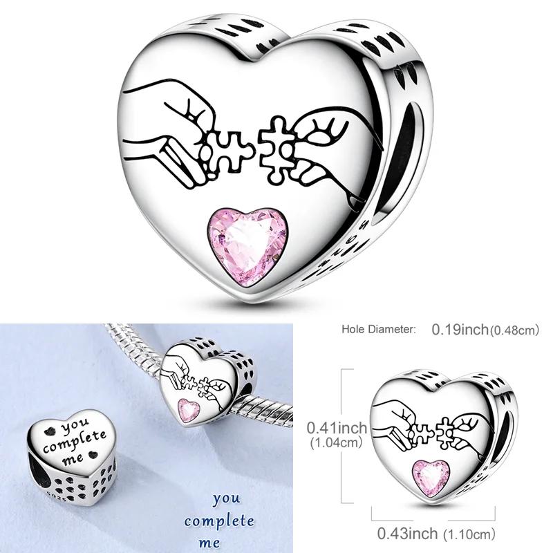 Lucky Clover Charms Bead Original Copper Inlaid Pink Zirconium Cute Pets Pendants Fit Bracelet Jewelry Lover Gift