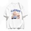 Ny Varm LaBuBu Trykk Dame T-skjorte Populær Kortarmet T-skjorte Familie Look Par Antrekk Topp