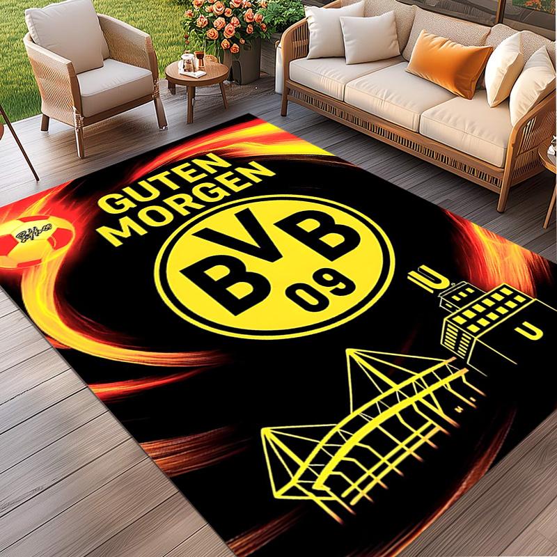 Borussia Dortmund Print Rug, Washable Floor Carpet, For Entryway Dorm Laundry Room Office Study, Home Decor Birthday Christmas Gift