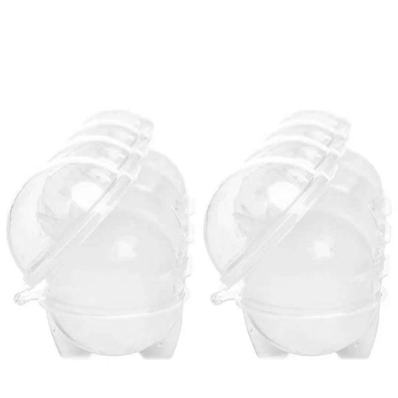 2024 Ny form med 4 fack för is Flexibel silikon Whiskey Cocktail DIY Rund isboll Isgaller Fest för Bar Köksredskap