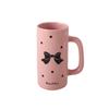 Bow Ceramic Straight Cup Office Gift Gift Cup for Best Friend with High Appearance Cup for Girls Household Water Cup