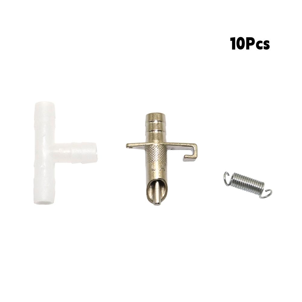 5/10/15 Sets Automatic Rabbit Drinking Spout Kit Galvanized Duckbill Type Water Nozzle OD 8.5mm Tee&Spring Poultry Cage Fittings