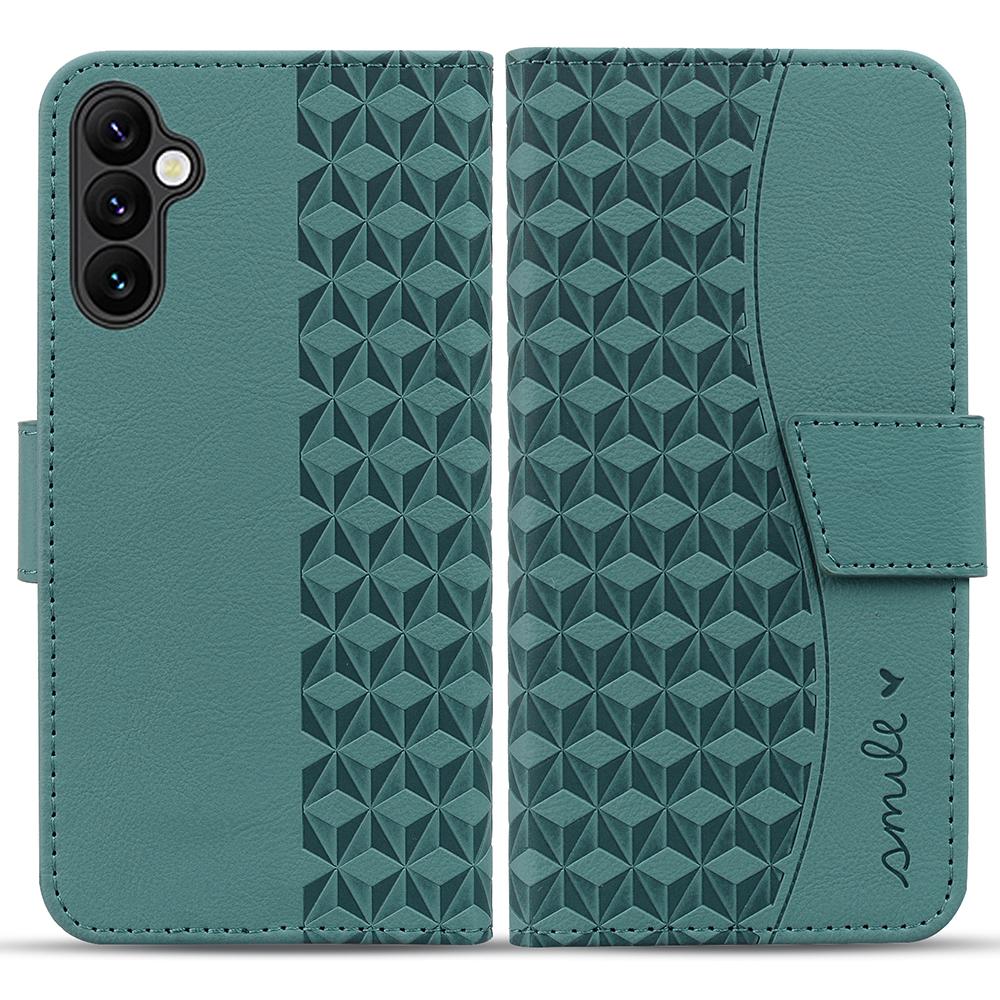 Phone Case For Samsung Galaxy A16 4G/5G/A26 5G/A17,Rhombus Pattern Leather Wallet Cover with Wrist Strap