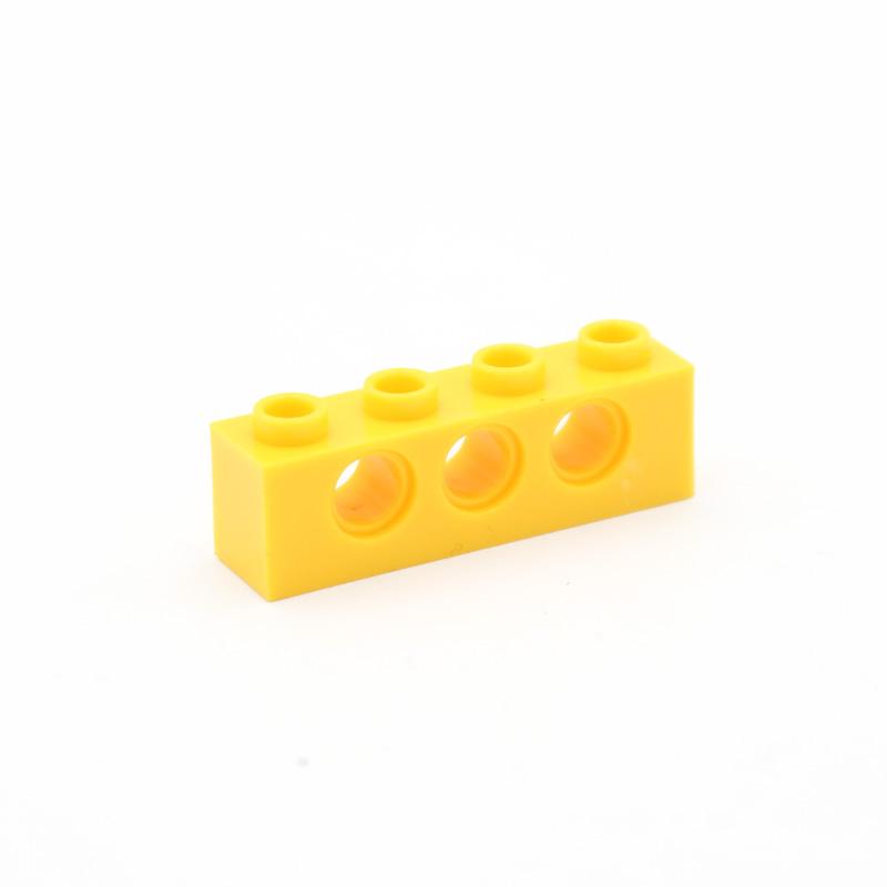 70pcs Technology 3701 Brick 1x4 with Hole Thick Bricks Building Block Compatible Accessories Particles Mechanical Science