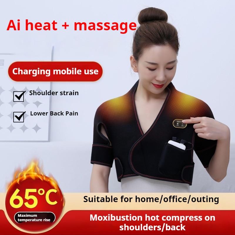 Carbon fiber heating shoulder neck, shoulder pain, hot compress, physiotherapy, shoulder pads, constant temperature heating, shoulder massager