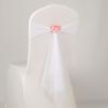 Rose Flower Chair Back Bow Decorative Belt Elastic Band Chair Bandage  Home Decor Supplies