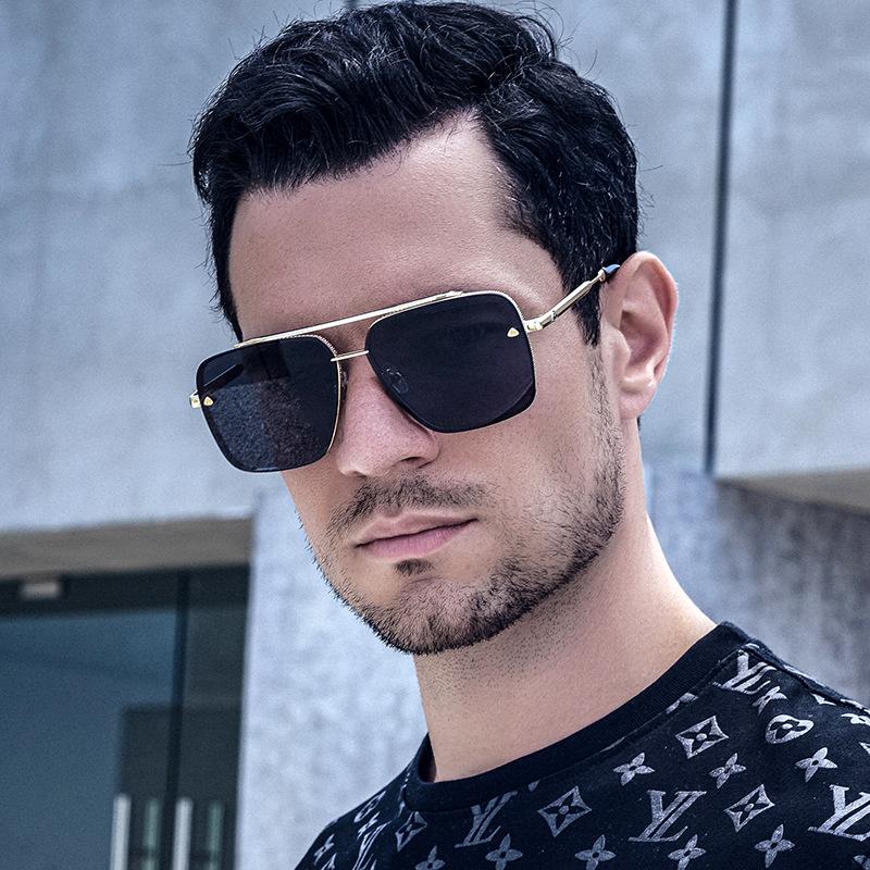 Vintage Box Sunglasses Men'S Sunscreen Diamond Trimmed Sunglasses Glasses Shades