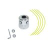 Aluminum Grass Trimmer Head With 4 Lines Brush Cutter Head Lawn Mower Accessories Cutting Line Head for Strimmer Replacement