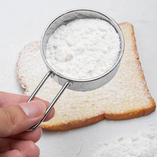 Stainless Steel Flour Sieve Filter Handheld Mini 40 Mesh Sugar Powder Strainer Sifter Baking Cooking Kitchen Accessories