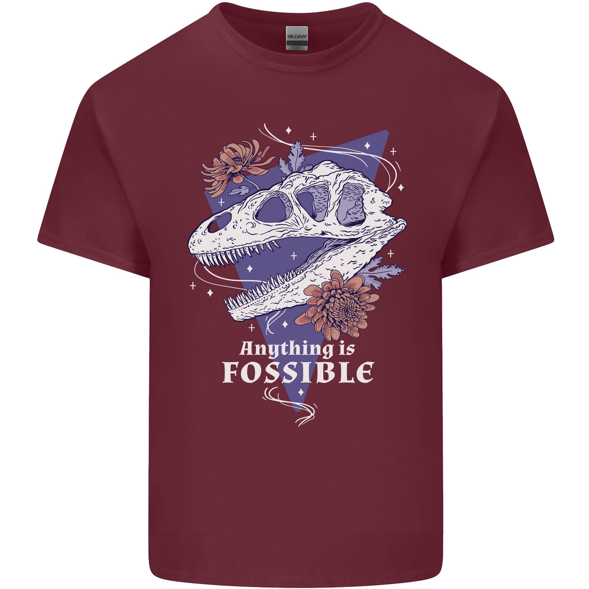 Fossible Funny Fossil Palaeontology Dinosaur Unisexs Light Cotton TShirt S