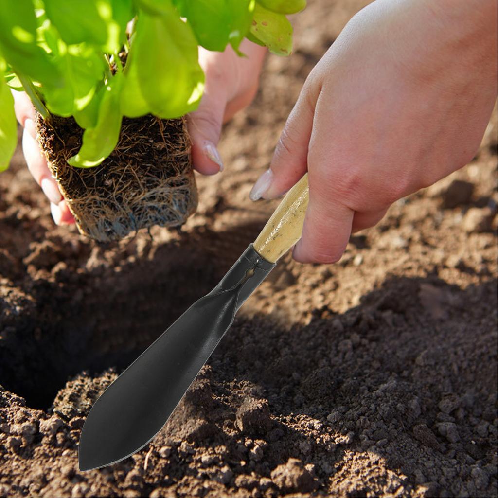 Garden Trowel Hand Shovel with Wooden Handle - Ergonomic Garden Tool for Digging, Planting, and Soil Loosening