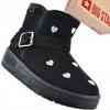 Big Star KK374243 Children's Snow Boots, Insulated, Black, Comfortable for Winter