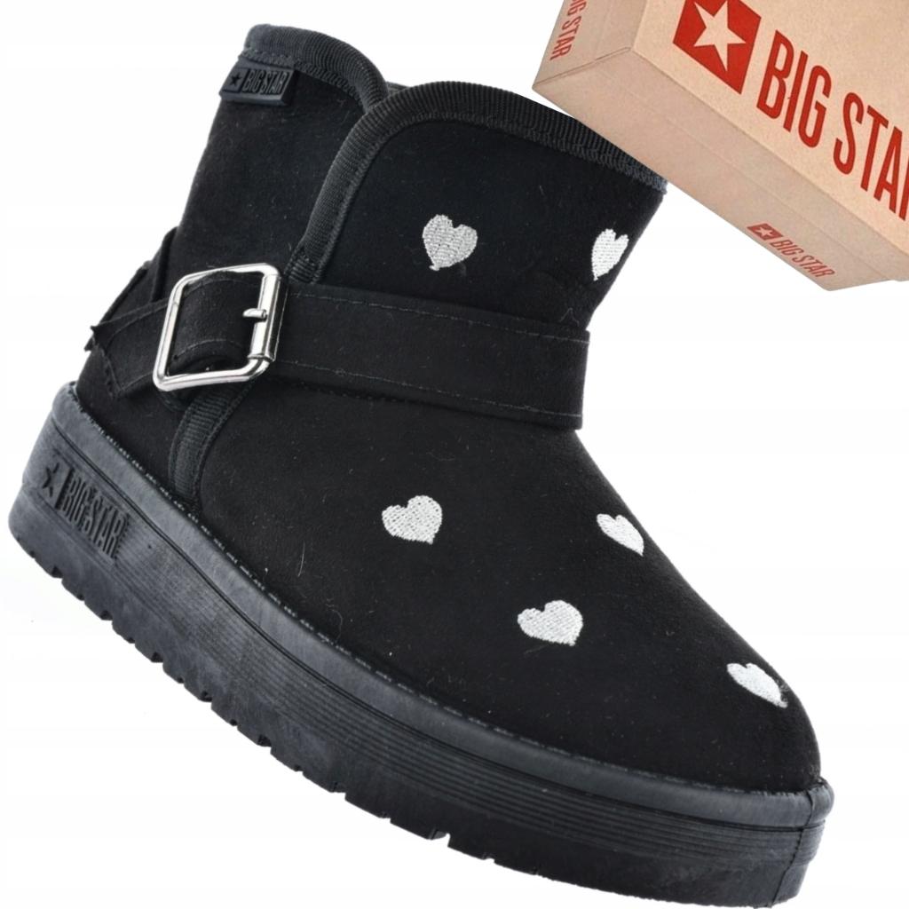 Big Star KK374243 Children's Snow Boots, Insulated, Black, Comfortable for Winter