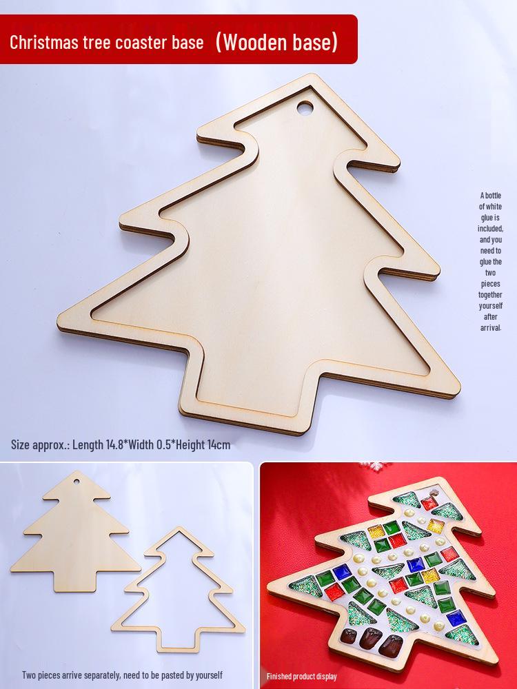 Bamboo Coaster & Placemat DIY Kit for Kids - Square & Round Mosaic Base