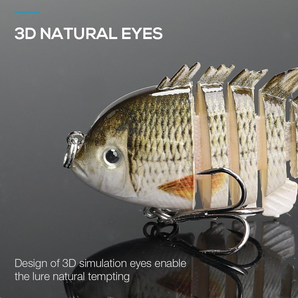 Mini Multi Jointed Fishing Lure 60mm 4g Topwater Hard Bait Wobblers Lifelike Swimbait Crankbaits Fishing Trout Lures