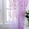 1 Pcs Cute Willow Leaf Curtains Pastoral Style Willow Floral Window Decorative Curtains For Bedroom Living Room Window Curtain