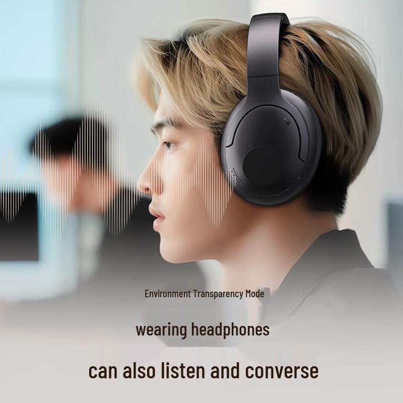 SANSUI Wireless Over-Ear Noise Cancelling Headphones