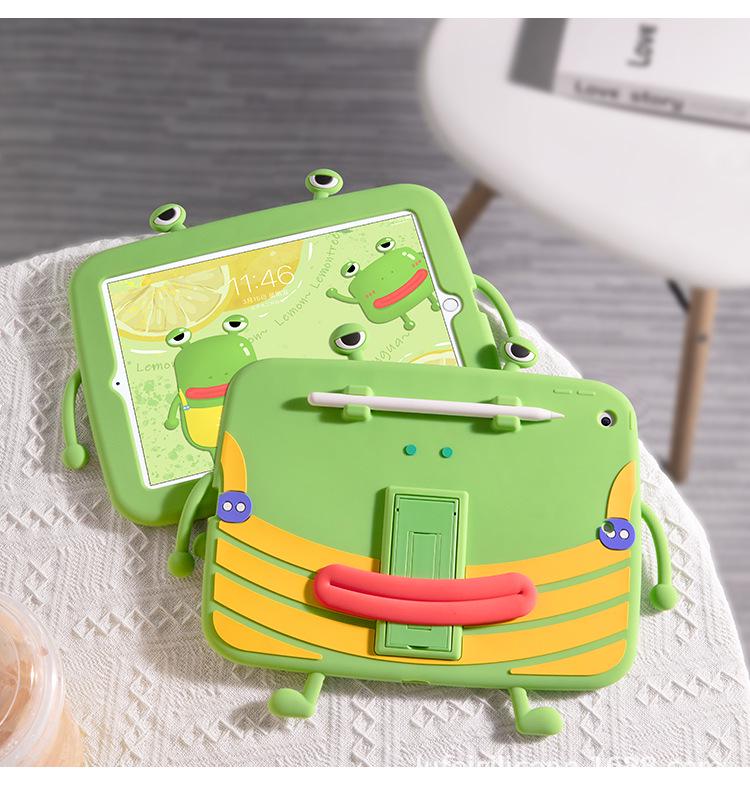 iPad Silicone Protective Cover - Ugly Frog Cartoon Design for Air3/4/5 & 10.2/11-inch Tablets